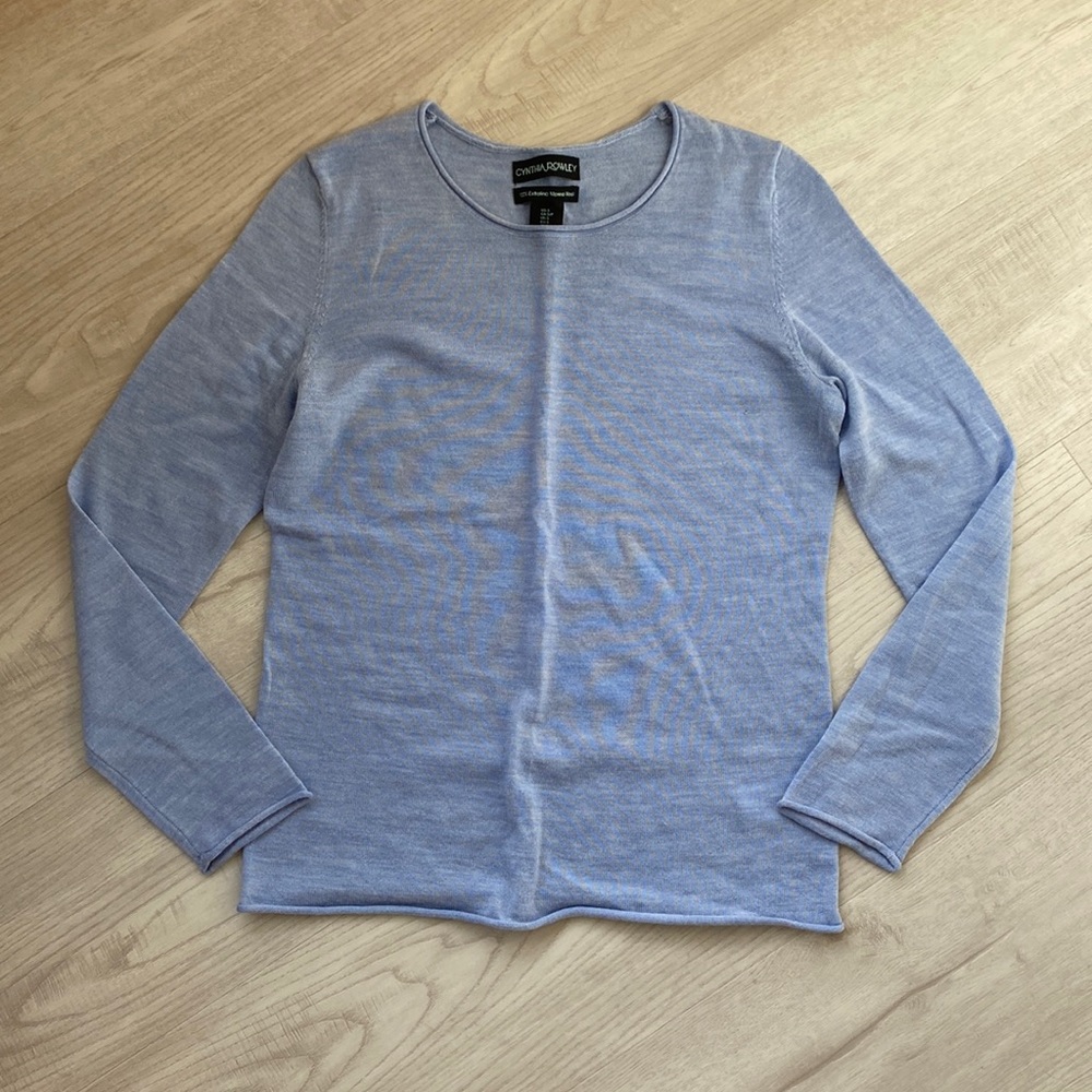 Merino Wool Sweater in light Blue